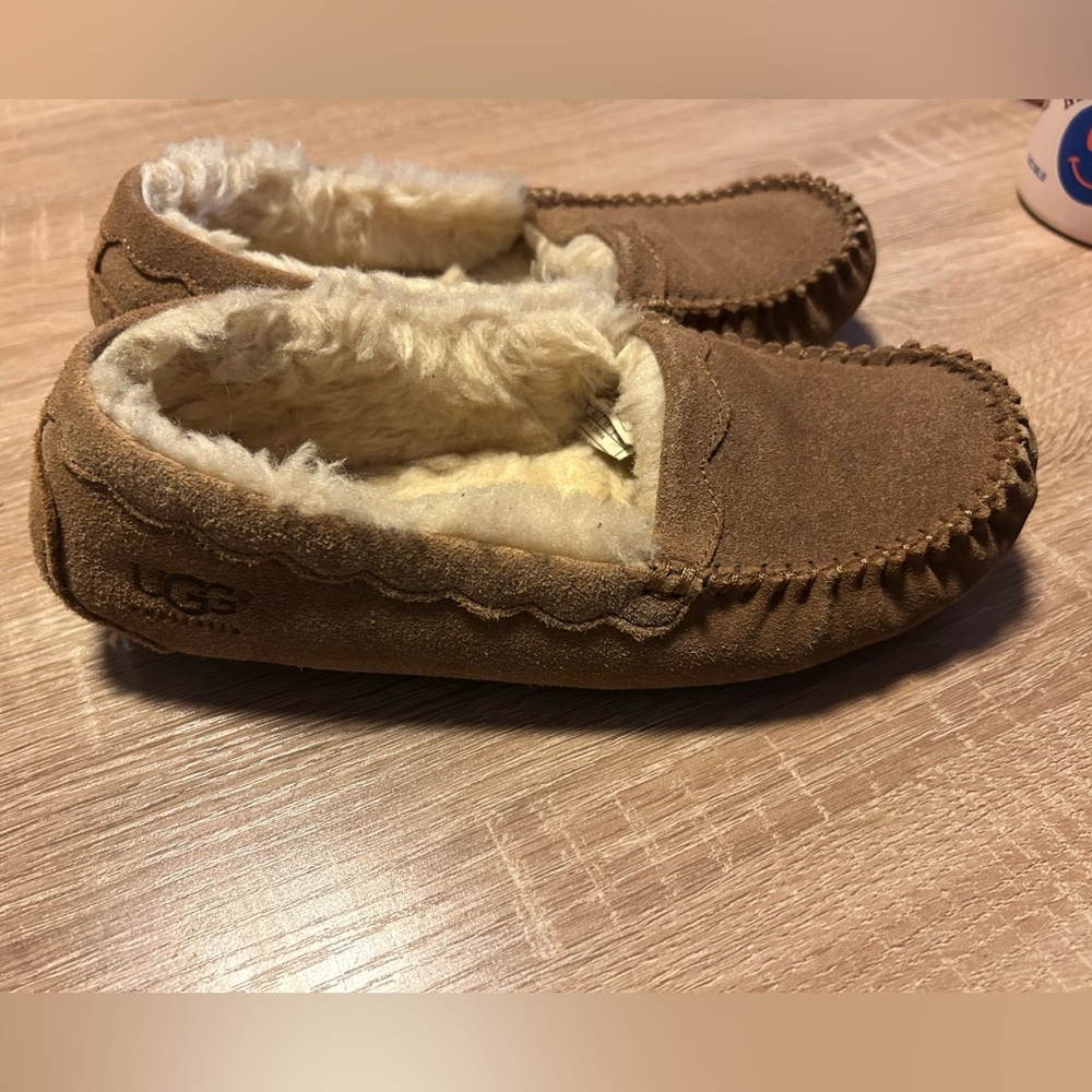 UGG Tan Suede Moccasin Slippers